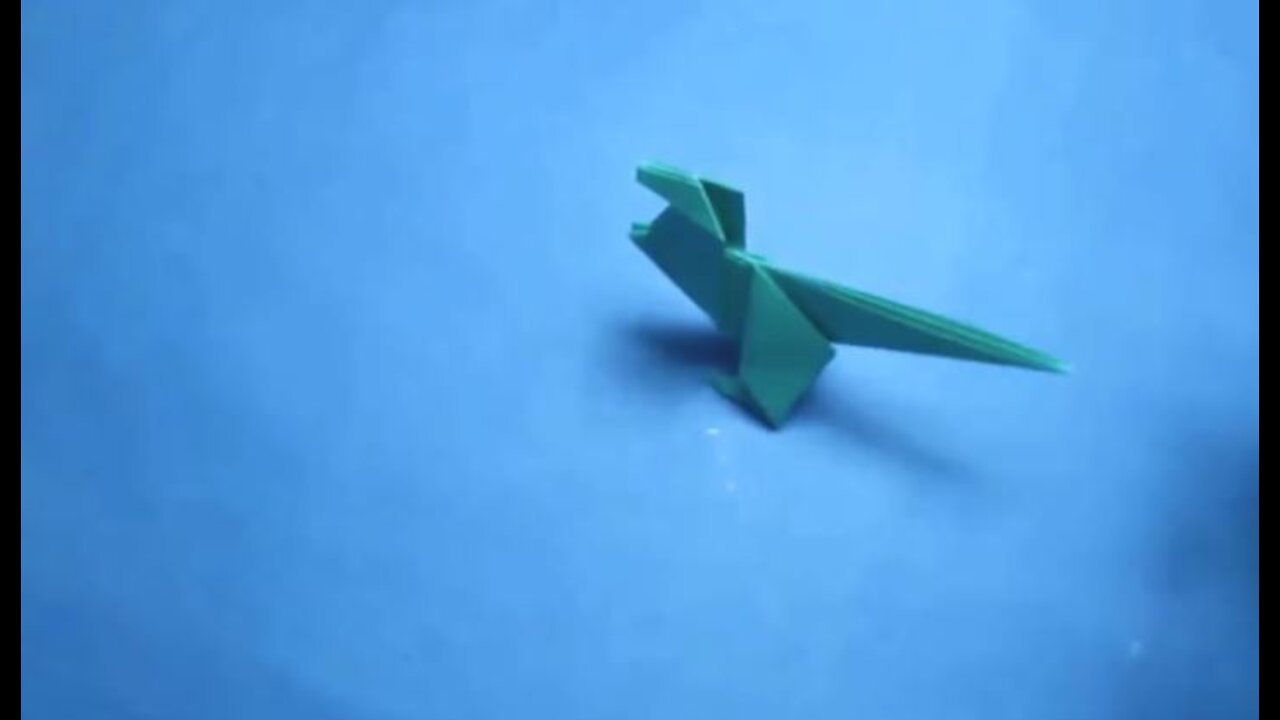 Make yourself origami paper folding dinosaur