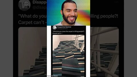 Staircase + Optical Illusion Carpet = Danger 😵‍💫