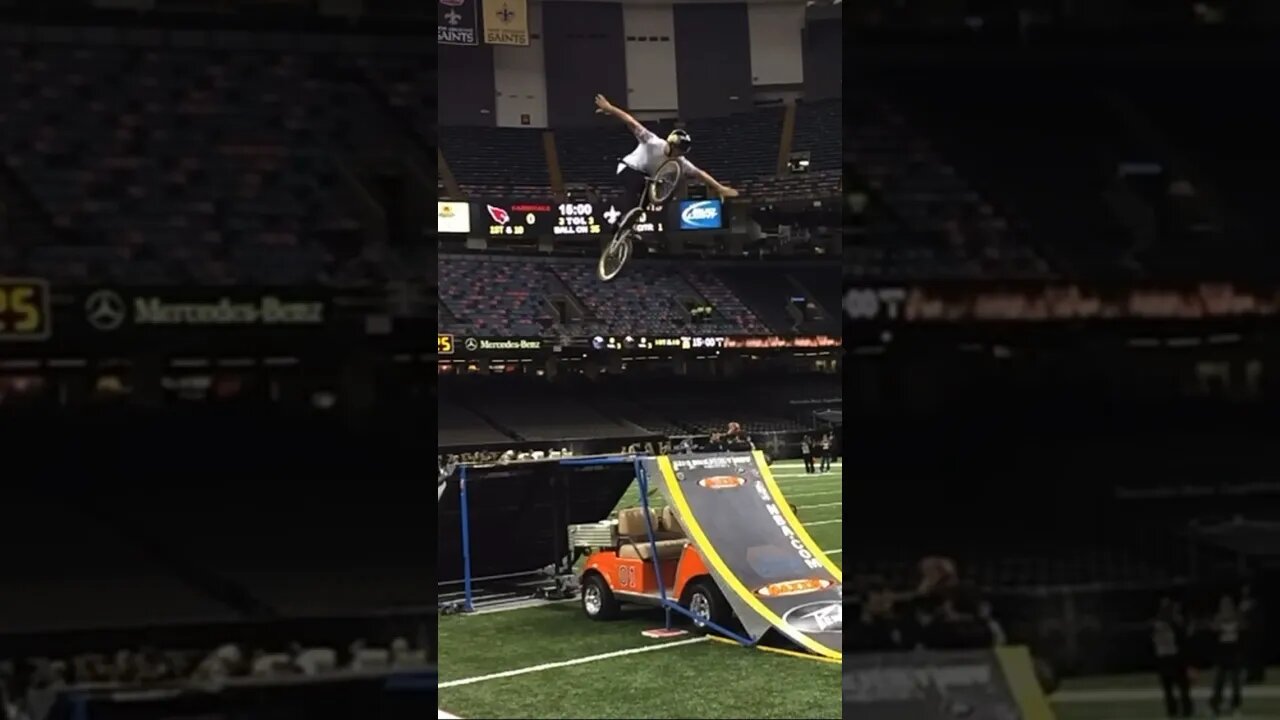 NFL GOLF CART BMX JUMP!￼🏈🚀 #short