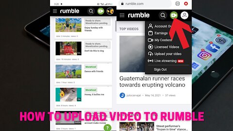 របៀបផុសវីដេអូក្នុងRumble.How to upload video to Rumble