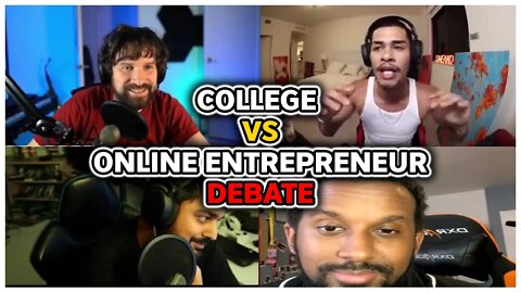 Destiny, Sneako, SomeOrdinaryGamers, And Aba Debate On Going To College VS Being Online Entrepreneur