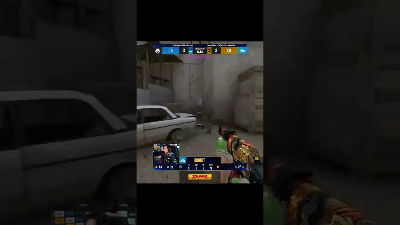 HOBBIT 1v3 CLUTCH x SPIRIT #Shorts #CSGO