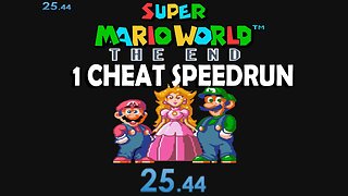 Super Mario World 1 Cheat Speedrun 25.44