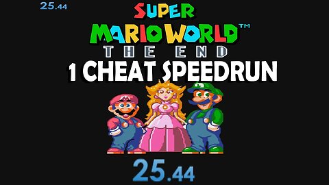 Super Mario World 1 Cheat Speedrun 25.44