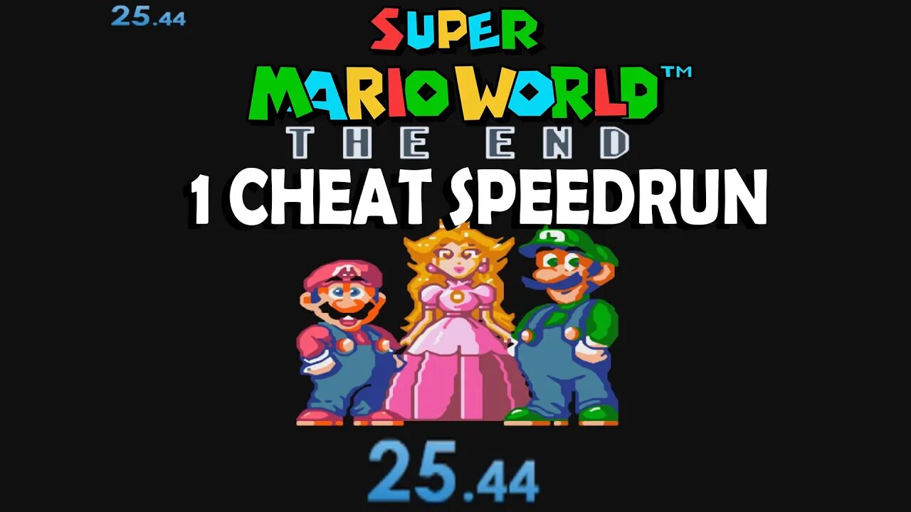 Super Mario World 1 Cheat Speedrun 25.44