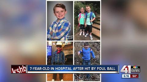 7-year-old in hospital after hit by foul ball