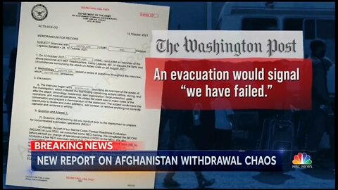 NBC: DAMNING New Report Blames Biden Admin For Chaotic Afghanistan Withdrawal