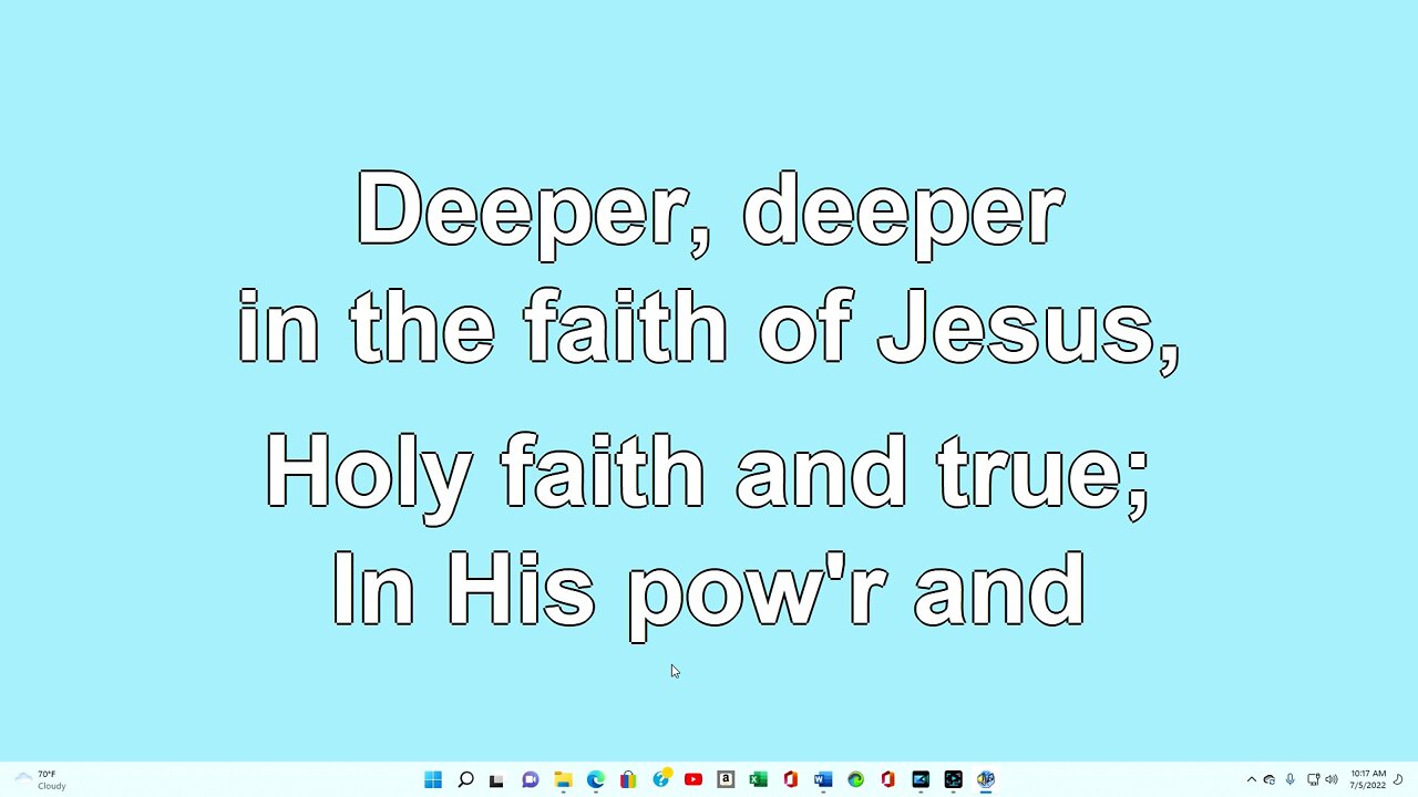 Deeper, Deeper Verse 5