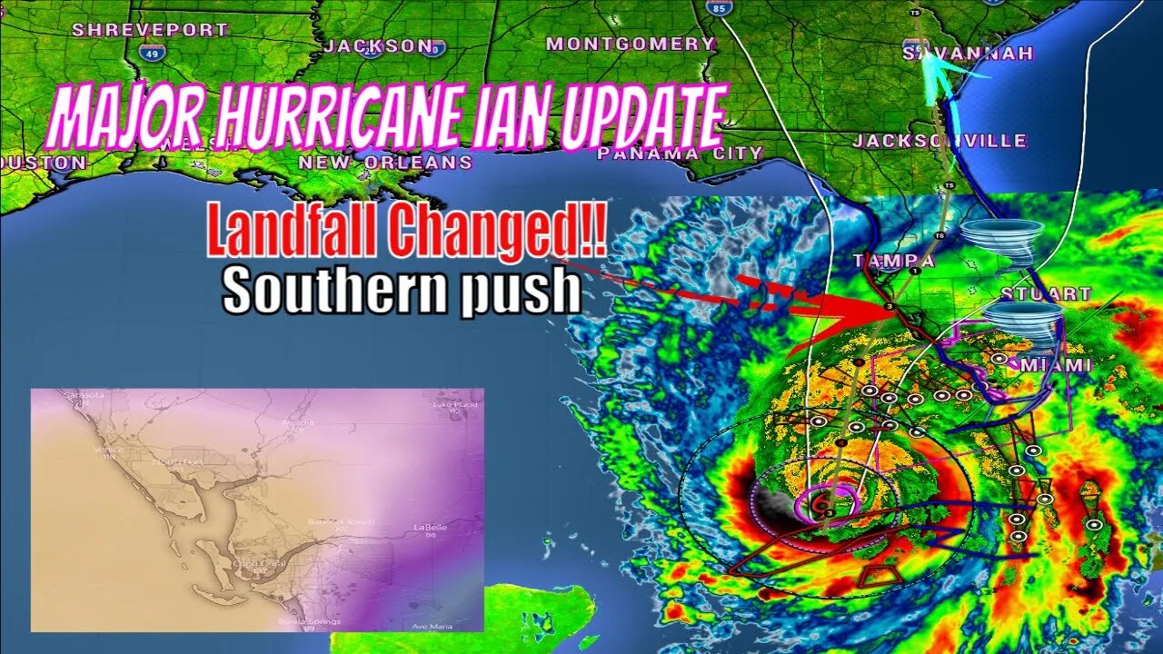 Landfall Changed, Further South! Storm Surge Change on Major Hurricane Ian!