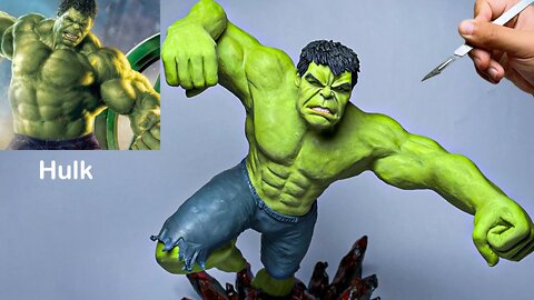 Hulk Sculpture ClayHandmade Polymer Clay Sculpture Kays Clay