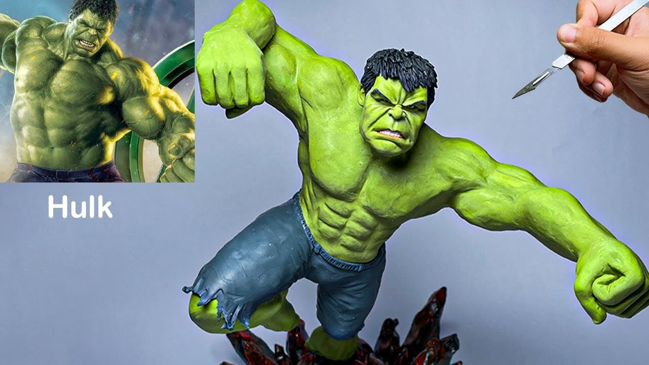 Hulk Sculpture ClayHandmade Polymer Clay Sculpture Kays Clay