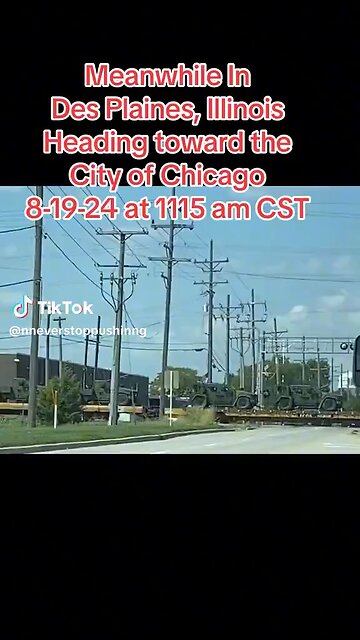 Military Vehicles Heading Toward Chicago