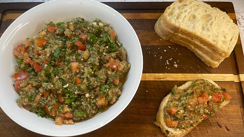 Greek Eggplant Dip - Melitzanosalata I Roasted Eggplant Salad Recipe by Gastro Guru