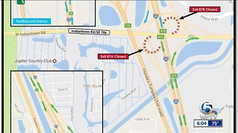 I-95 ramp closures begin in Jupiter