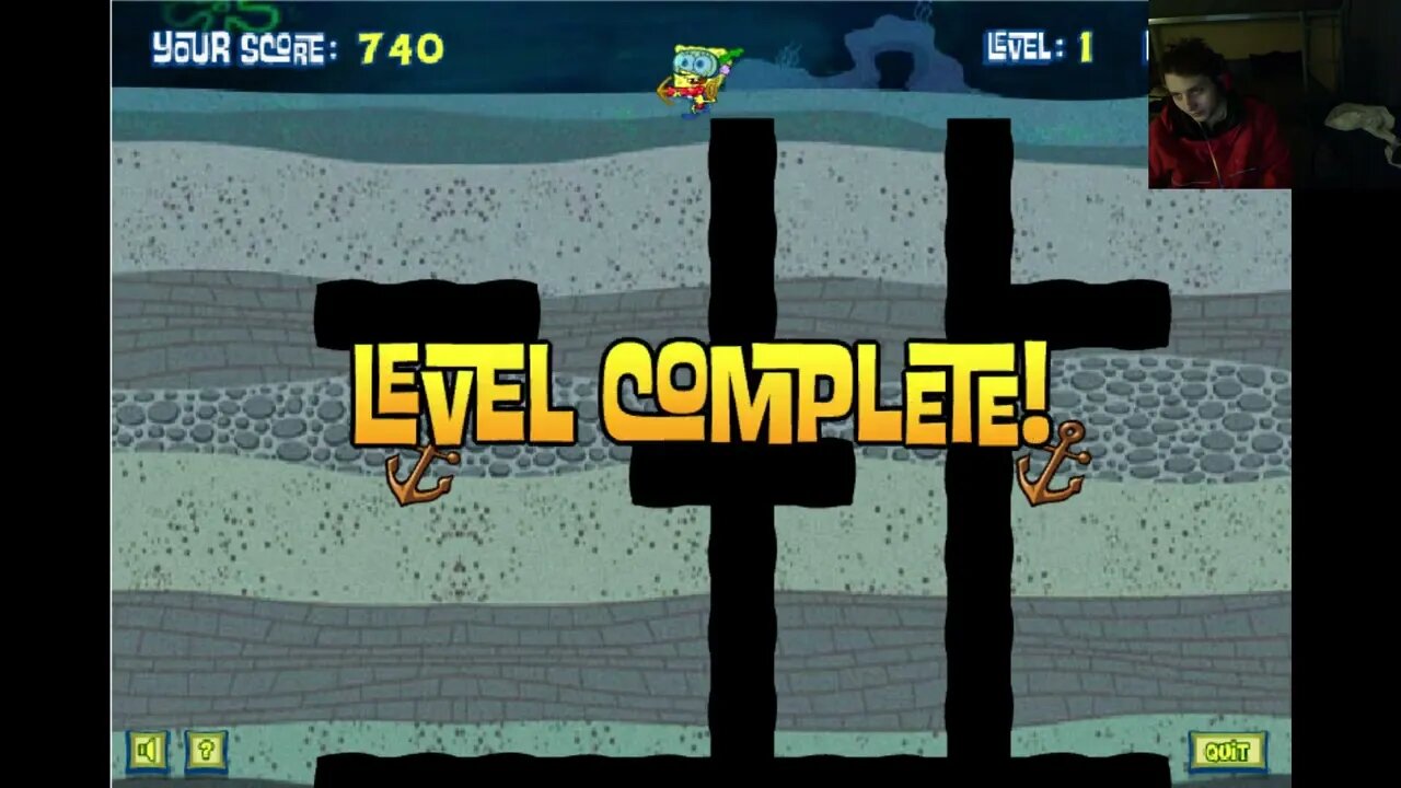 SpongeBob SquarePants Sea Monster Smoosh Level 3 Walkthrough Gameplay With Live Commentary