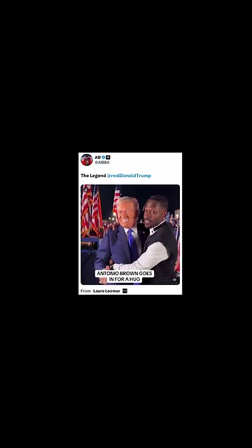 Fmr NFL star Antonio Brown Goes in for Hug w/ President Trump - PA Rally 10/19/24
