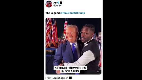 Fmr NFL star Antonio Brown Goes in for Hug w/ President Trump - PA Rally 10/19/24