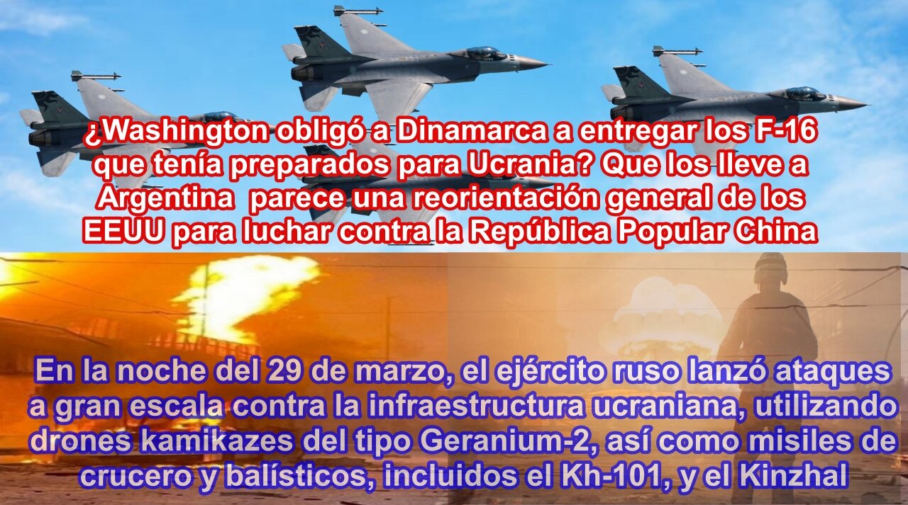 ¿EEUU Ha obligado a Dinamarca a llevar a Argentina los F-16 destinados a Ucrania?