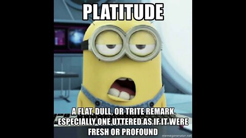 Esau and his bullshit platitude!!