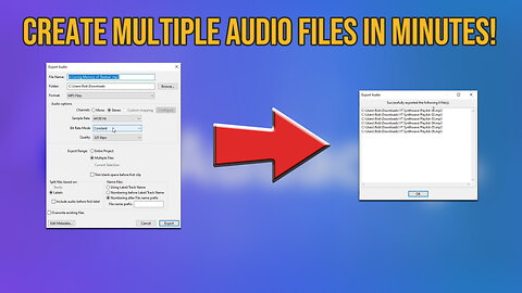 How to Easily Split Long Audio into Multiple Files in Audacity!