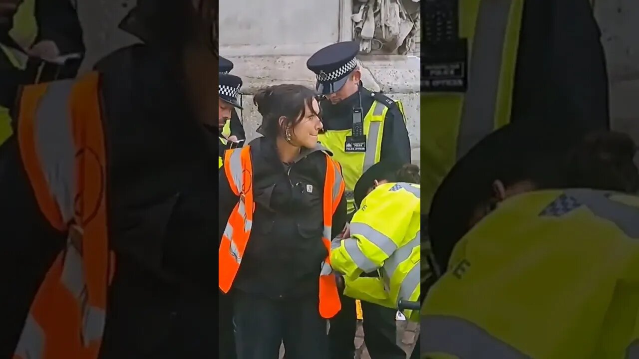 police detain female protester #metpolice