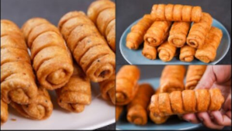CRISPY POTATO ROLL SAMOSA | ALOO CRISPY SAMOSA | EASY POTATO SNACKS |