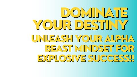 How To UNLEASH YOUR ALPHA BEAST: The Life Hack for UNSTOPPABLE SUCCESS!