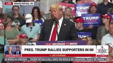 Trump Speech rally 20/07/2024 Grand Rapids