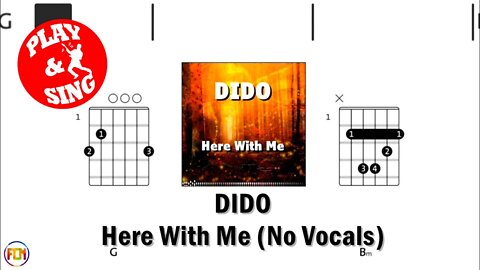 DIDO Here With Me FCN GUITAR CHORDS & LYRICS NO VOCALS