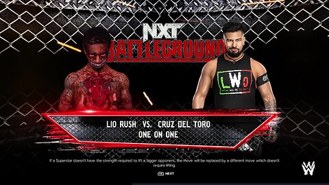 WWE 2k24 Lio Rush vs Cruz Del Toro