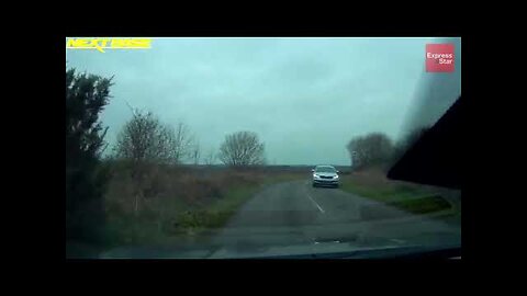 Dashcam footage of the Kingswinford plane crash on Doctors Lane