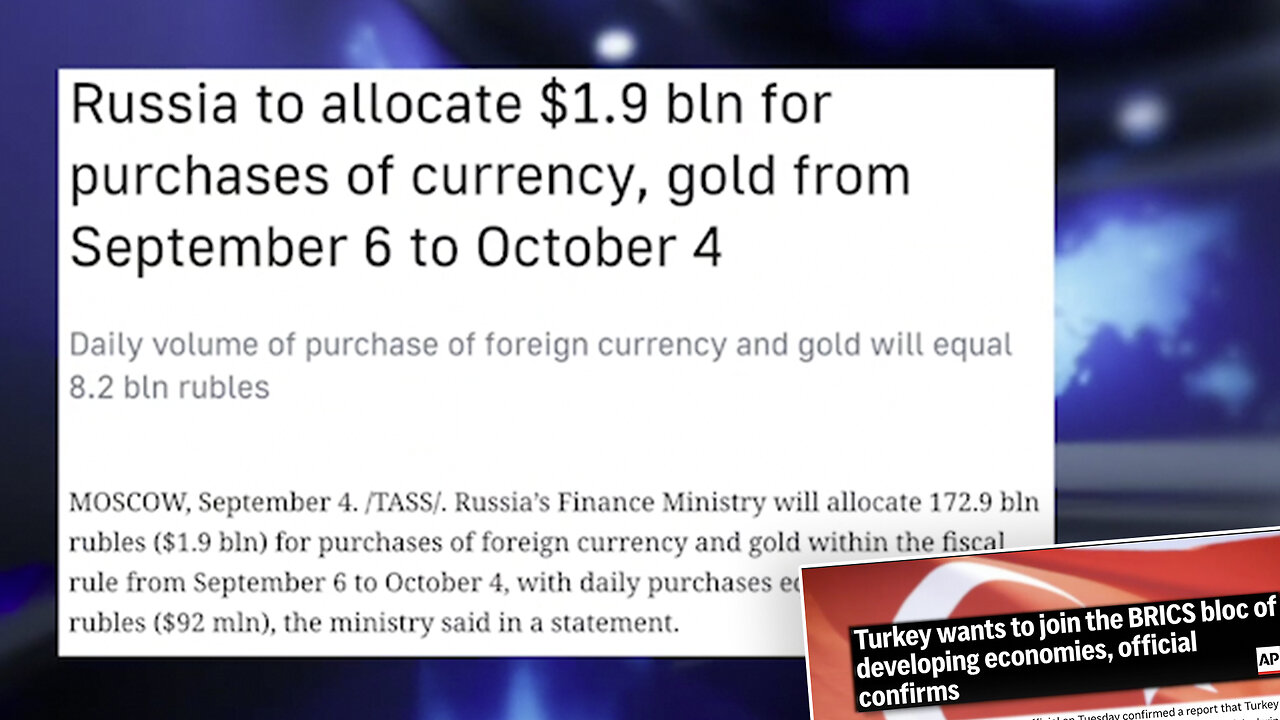 Gold | "Main Street And Wall Street Always Treat Gold Like Kryptonite. When BRICS Are All Said & Done." - Peter Grandich + "Russia to Allocate $1.9 Billion for Purchases of Currency, Gold" - September 4th 2024