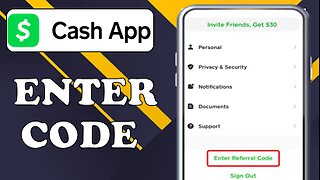 HOW TO ENTER REFERRAL CODE IN CASH APP