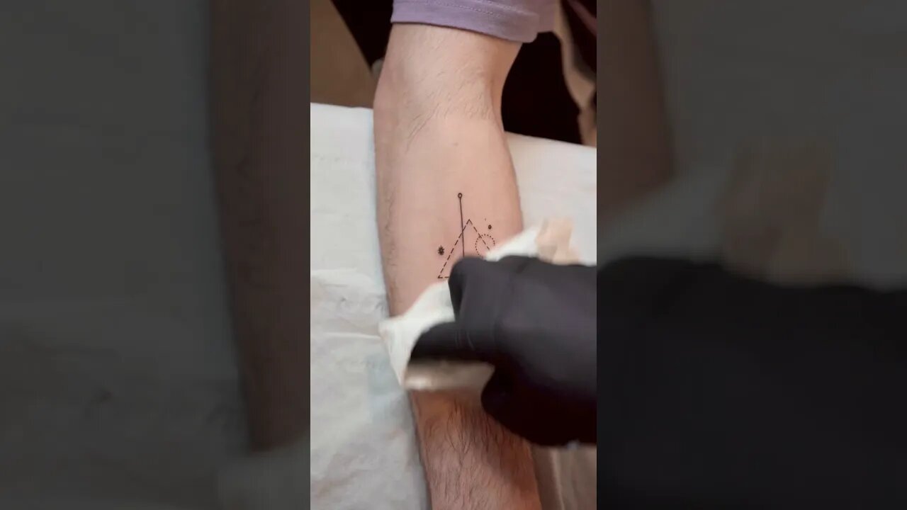 Geometric Tattoo Reveal #shorts #tattoo #tattoos #tattooshorts #tattooartist #tattoodesign