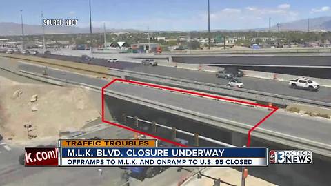 Martin Luther King Boulevard offramp, U.S. 95 onramp closed