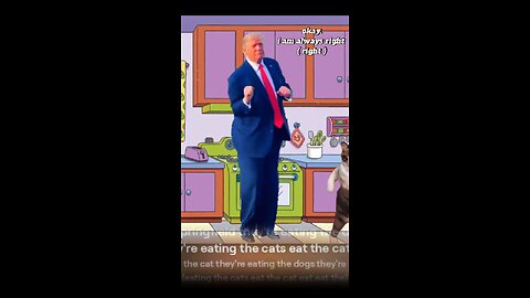 Trump eating dogs?