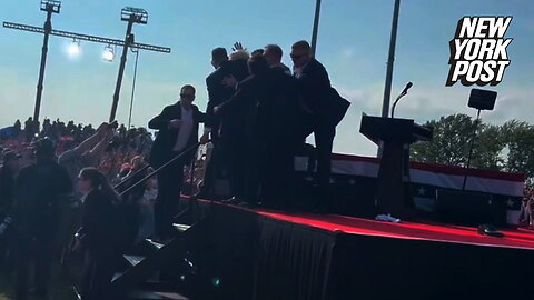 New footage shows behind stage view of the aftermath of assassination attempt on Trump