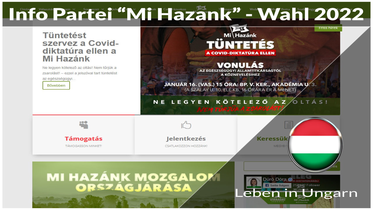 Informationen Partei Mi Hazank für Wahl 2022 - Leben in Ungarn