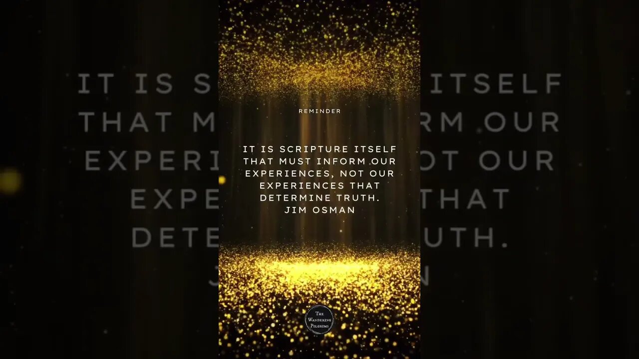 Always remember… #jimosman #reformedshorts #reformedtheology #christianlife #christianshorts #shorts