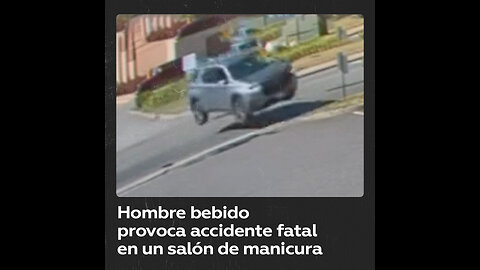 Conductor ebrio choca a toda velocidad contra un salón de uñas