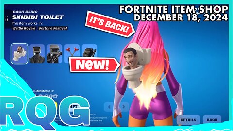 🚽“NEW” SKIBIDI TOILET BUNDLE+STARFIRE IS BACK! FORTNITE ITEM SHOP (December 18, 2024)
