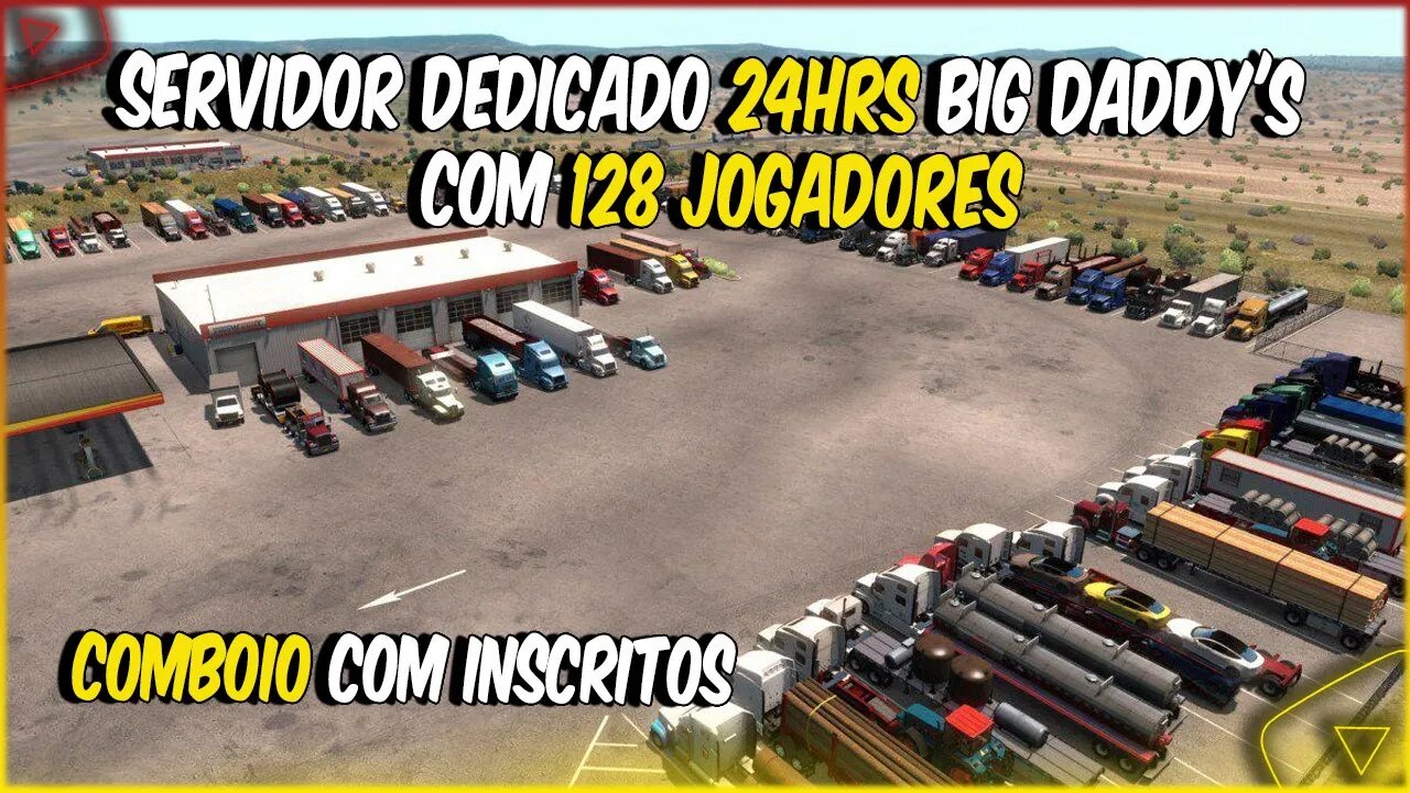 ATS 1.47 MULTIPLAYER COM MODS SERVIDOR BIG DADDY`S 128 PLAYER AMERICAN TRUCK SIMULATOR