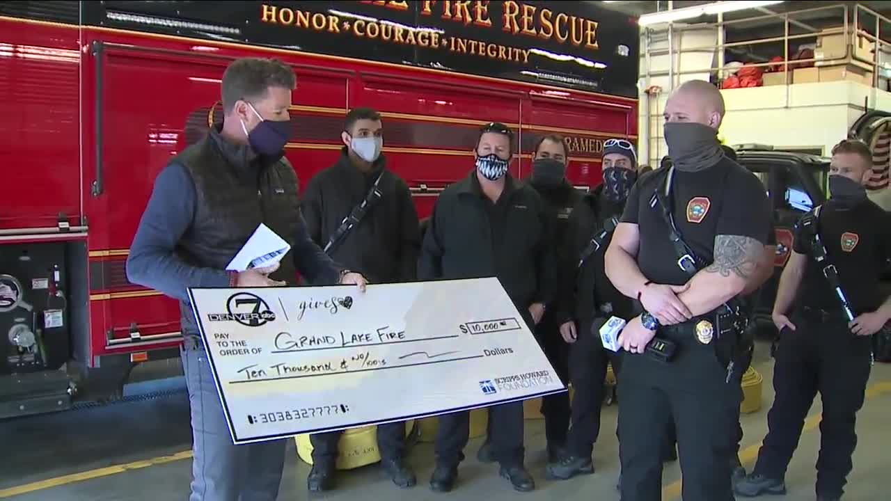 Denver7 Gives donates thousands of dollars to victims of the East Troublesome Fire in Grand County