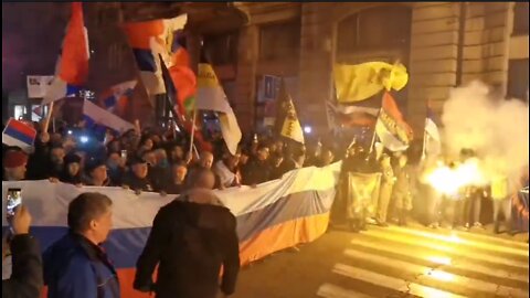 Serbia: Huge support rally of Russia in the capital Belgrade