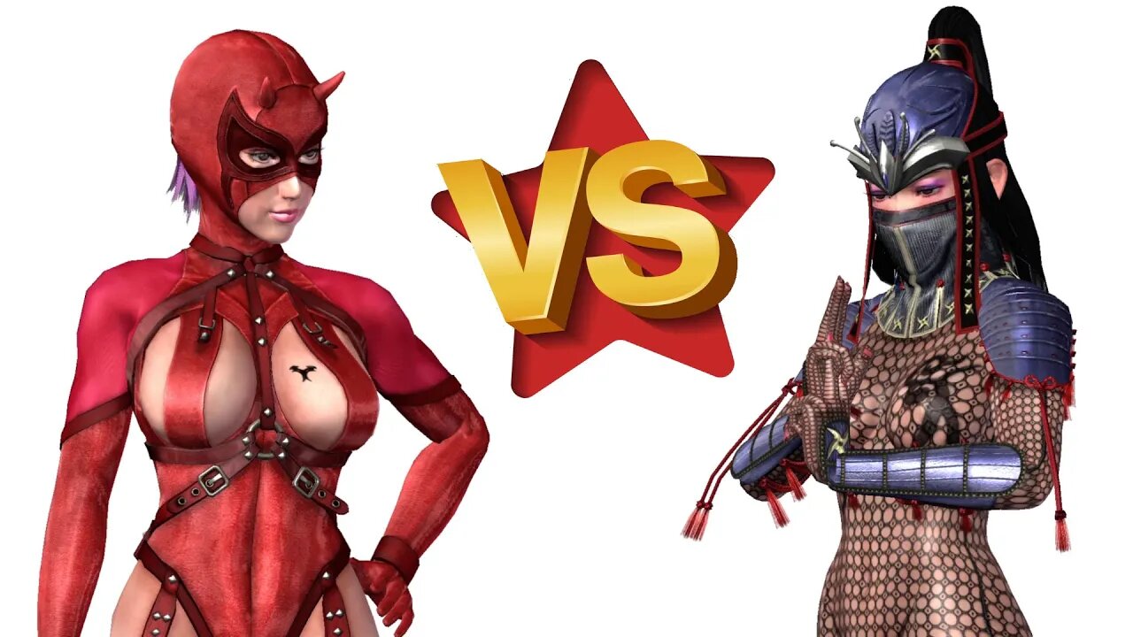 [日本語] Evil Rose vs SS Benikage | Rumble Roses XX