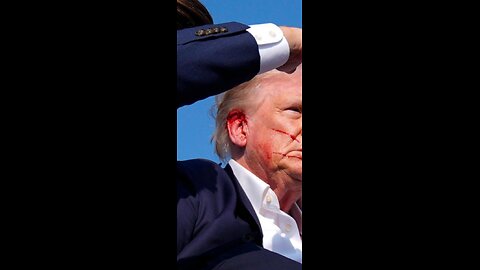 BLOODIED Pres Trump FIST PUMPS Before RUSHED OFF STAGE After Getting SHOT In The right ear At Rally!