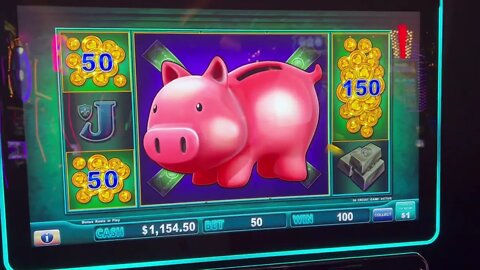Midday BONUS Video - Piggy Bankin' $50 Bonus Game! Circa Resort & Casino! Jackpot Hand Pay!