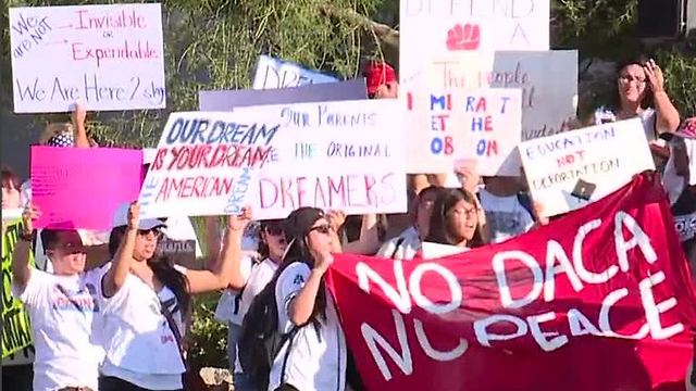DACA rally held outside Trump Hotel on Las Vegas Strip