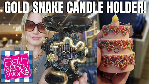 New GOLD SNAKE Halloween candle holder! | New Finds | Bath & Bodyworks | Store Walk Thru