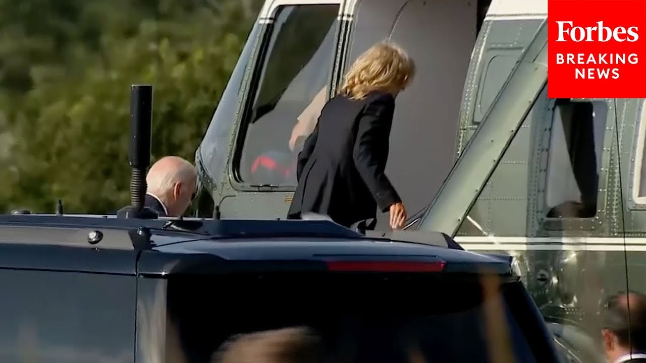 President Biden And First Lady Dr. Jill Biden Depart Rehoboth Beach, Delaware, En Route To WH